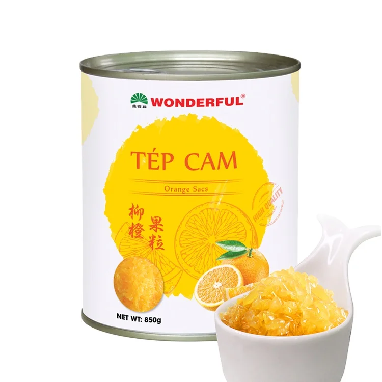 Orange sacs - juicy granules canned oranges for bubble tea drinks