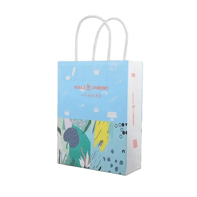 Eco-friendly Kraft Paper Bag test-liner bag with Logo Customized, Foldable Cheap, Twisted Handle For Shopping, For Packaging