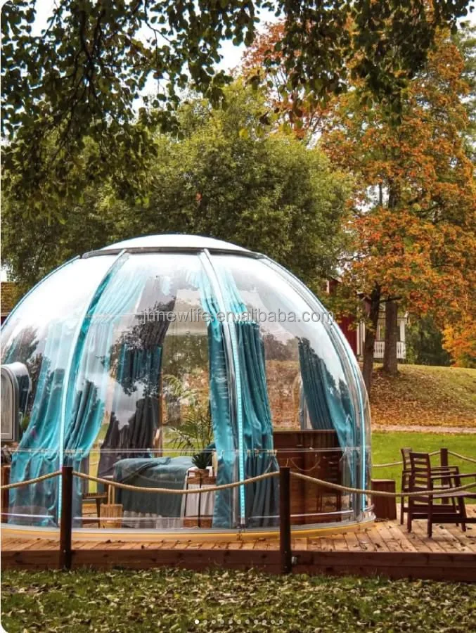 4 Seasons 3m 4m 5m 6m Igloo Glamping Luxury Outdoor pc Dome Hotel House Geodesic Domes Tent for Sale