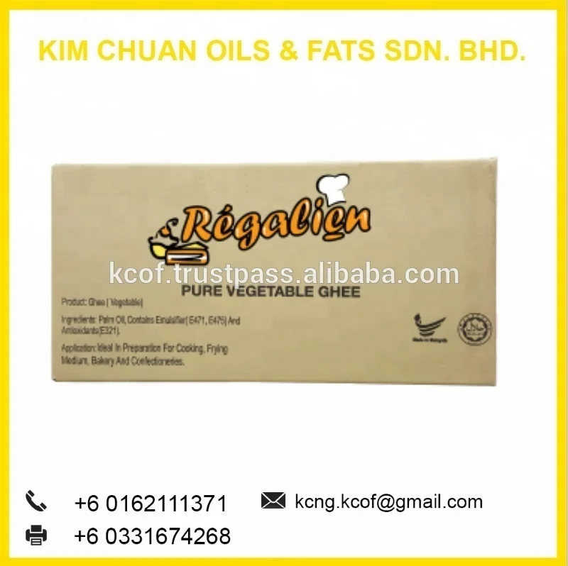 Natural Certified Regalien Vanaspati Vegetable Ghee Made in Malaysia