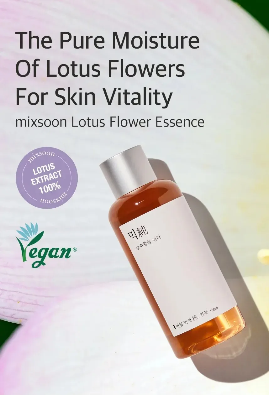 Mixsoon Lotus Flower Essence 100ml Korean Skin Care Toner Essence Serum OEM ODM Private Label