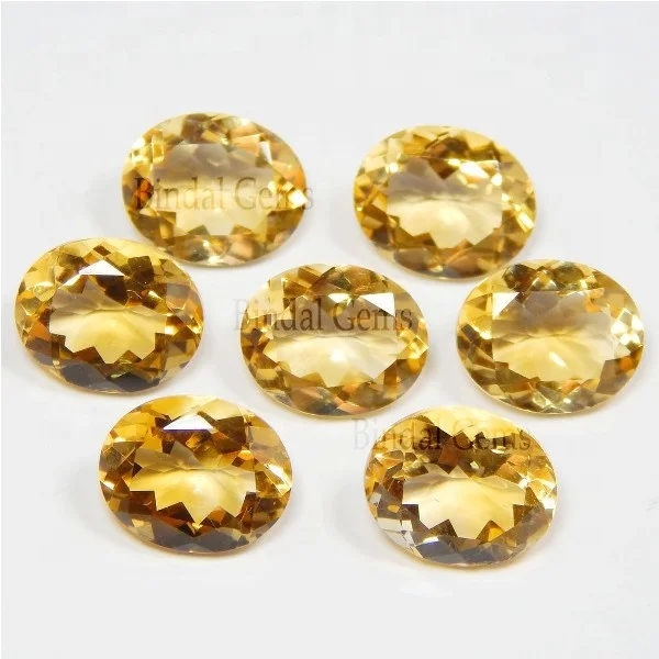 New Arrival Yellow Citrine 9X11 MM Brilliant Oval Cut Loose Gemstone For Jewellery Making