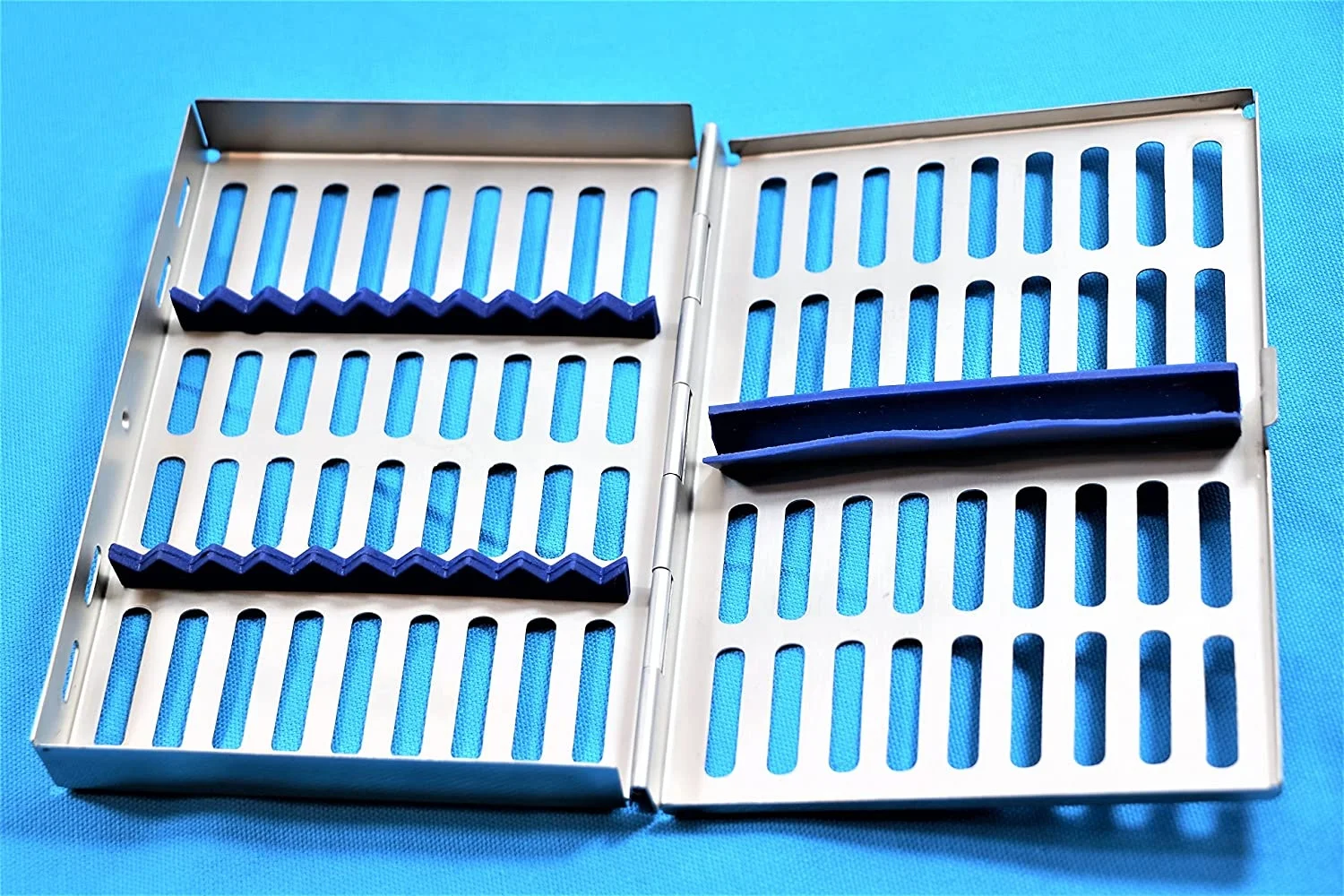 German Steel Dental Autoclave Sterilization Cassette Rack Box Tray for 10 Instruments