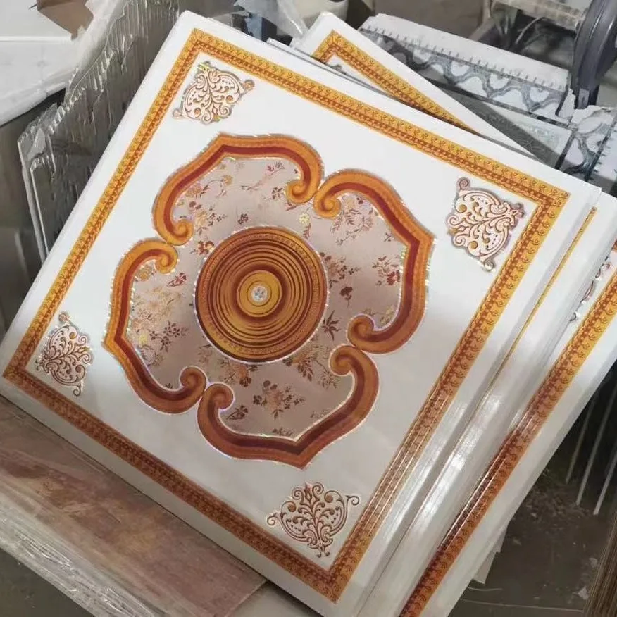 High quality PVC marble sheet wall panel board waterproof  buckle plate for bathroom office ceiling plate 1220mm