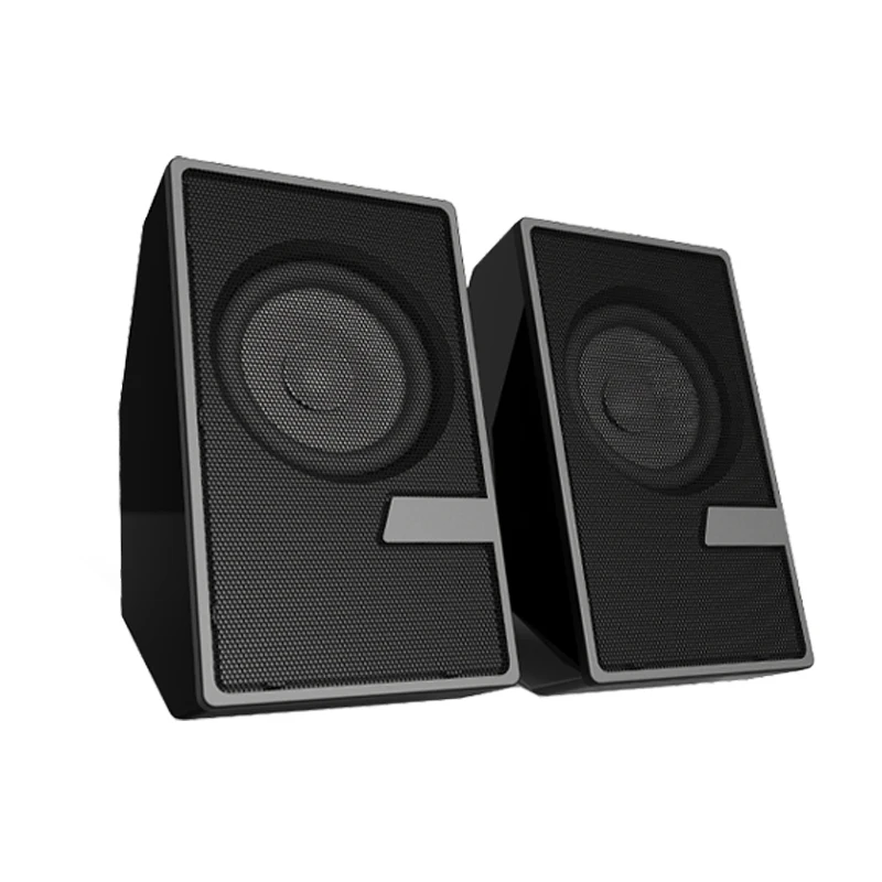 Wholesale Mini 2.0 PC AUX Desktop Professional Home Audio Hifi Sound Speaker for PC Computer With Microphone