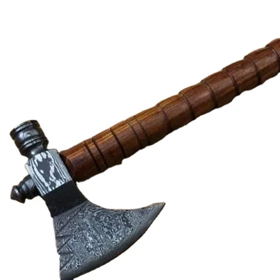 Brand New Custom Made Damascus Steel Tomahawk Axe Hatchet with Rose Wood Handle Hiking Axe Hunting Hatchet