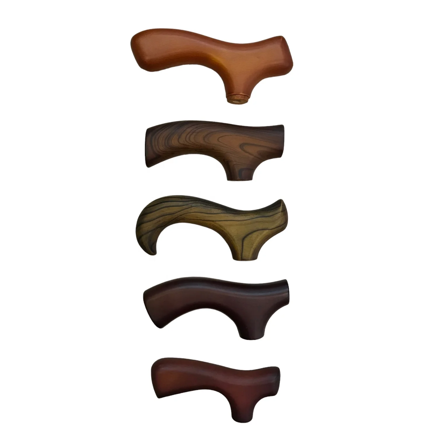 Wood Brass Carbon Fiber Walking Cane Handles