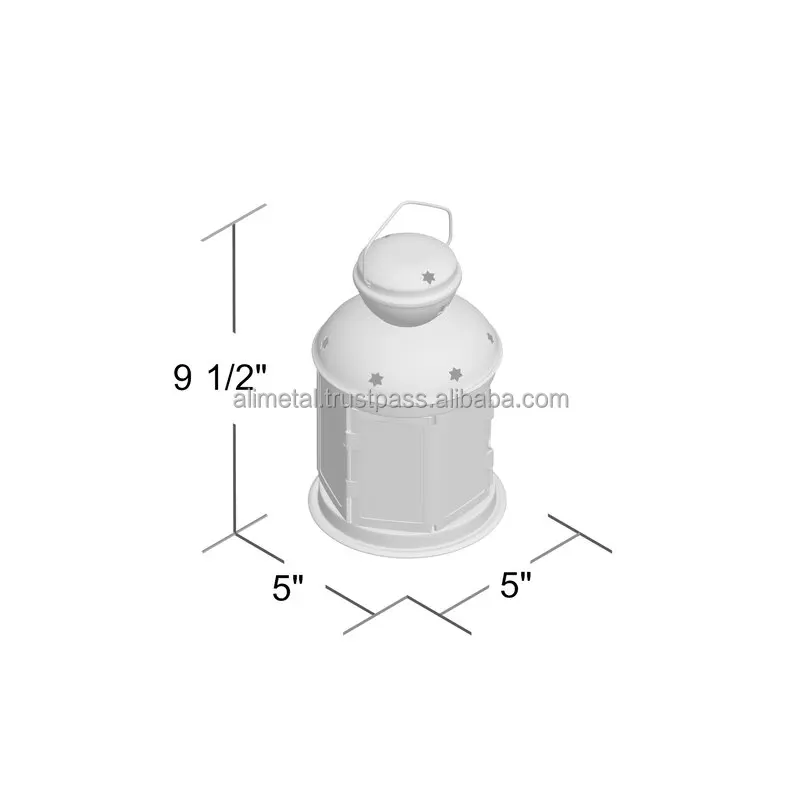 Table Candle Lantern Set of 2 Moroccan massive design natural metal for home or office decoration Customizable