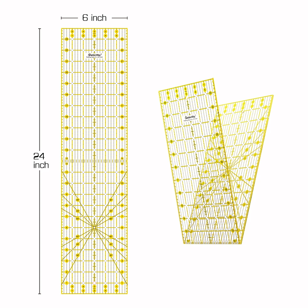 Factory Wholesale Price Laser Cut Transparent Acrylic Quilting Ruler