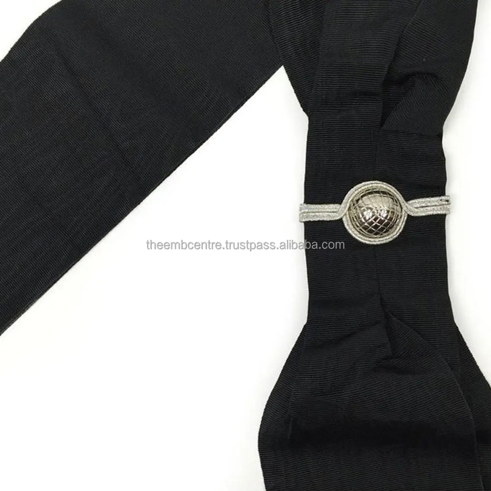 Provincial Officers Knights Templar English Regulation Sash Black Moire Order of Eastern Star Oes Complete Sash Masonic Regalia