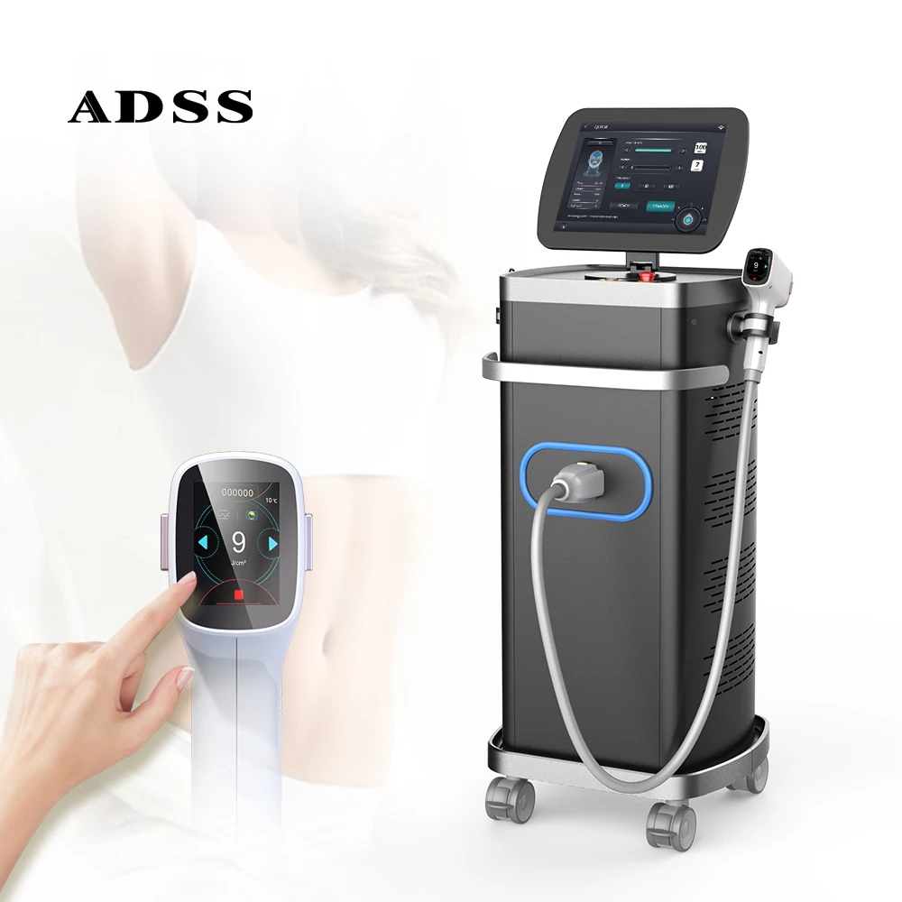 ADSS New Painless 4 Wavelengths 755nm 808nm 940nm 1064nm Diode Laser Hair Removal Machine for Beauty Salons