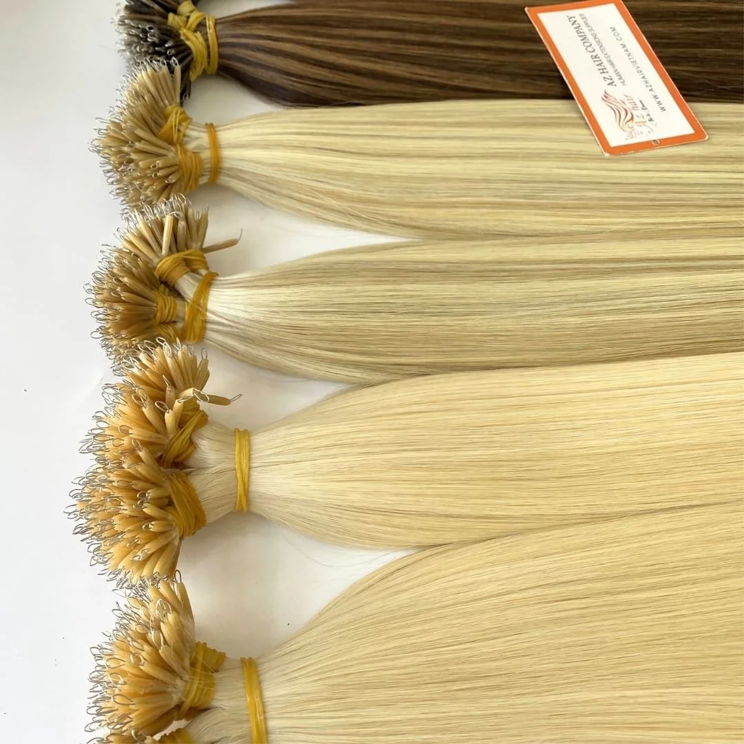 WHOLESALE 2024 HOT SELLING Vietnamese Double Drawn Pre Bonded Nano Ring Human Hair Extensions