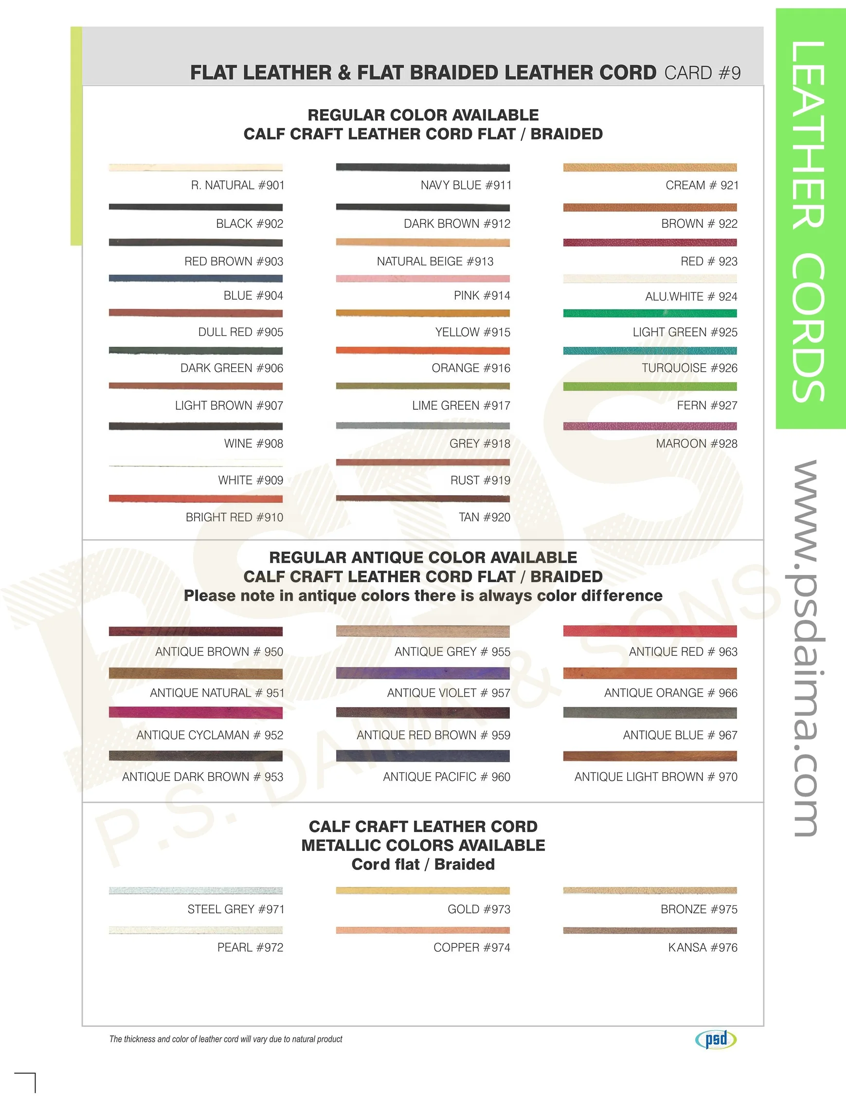 Genuine Flat Braided Leather Cord | High Quality Manufacturer | Great Rub Fastness, Light Fastness & Perspiration Fastness PSD