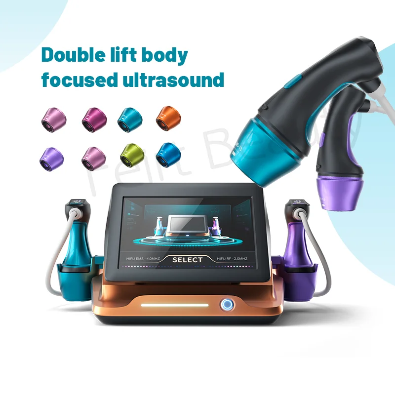 Dual Handles portable hifu machine Slimming Equipment face skin care massager mini hifu anti wrinkle