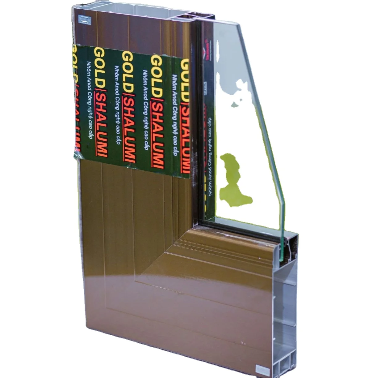 Шалуми, Высококачественный бронзовый алюминиевый профиль для гидравлической двери