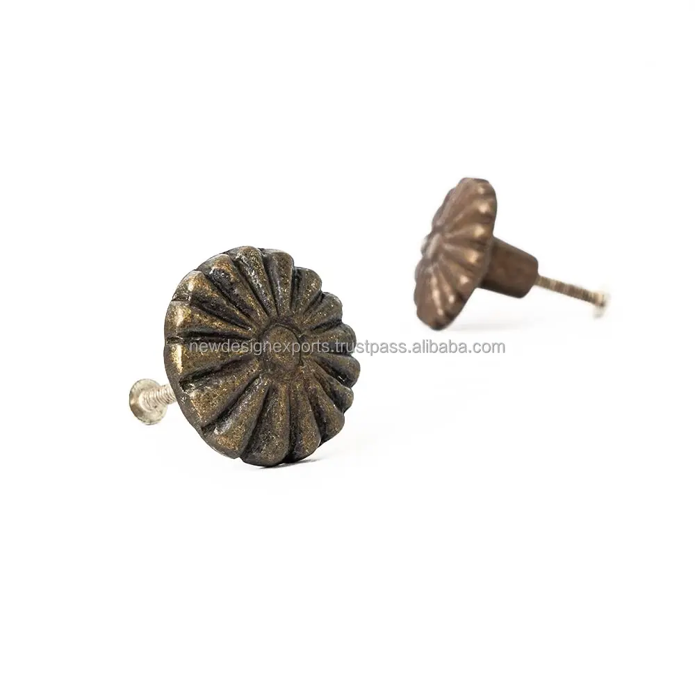 Premium Mettles Cabinet Dresser Cupboard Drawer Round Metal Knobs Pulls