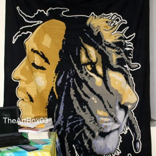 Bob Marley Lion Face Bob Marley Bohemian Tie Dye Small Tapestry Printed Hot Selling Tapestry Mandala Wall Tapestry