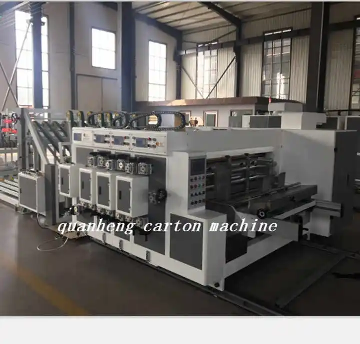 QH PACK corrugated  cardboard mini size flexo  printing slotter machine  / flexo printer slotter machine