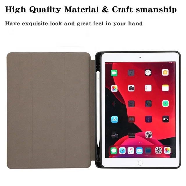  Задняя Противоударная крышка из ТПУ для iPad 10 2 дюйма 2019 7-го поколения с держателем карандашей кожаный чехол планшета