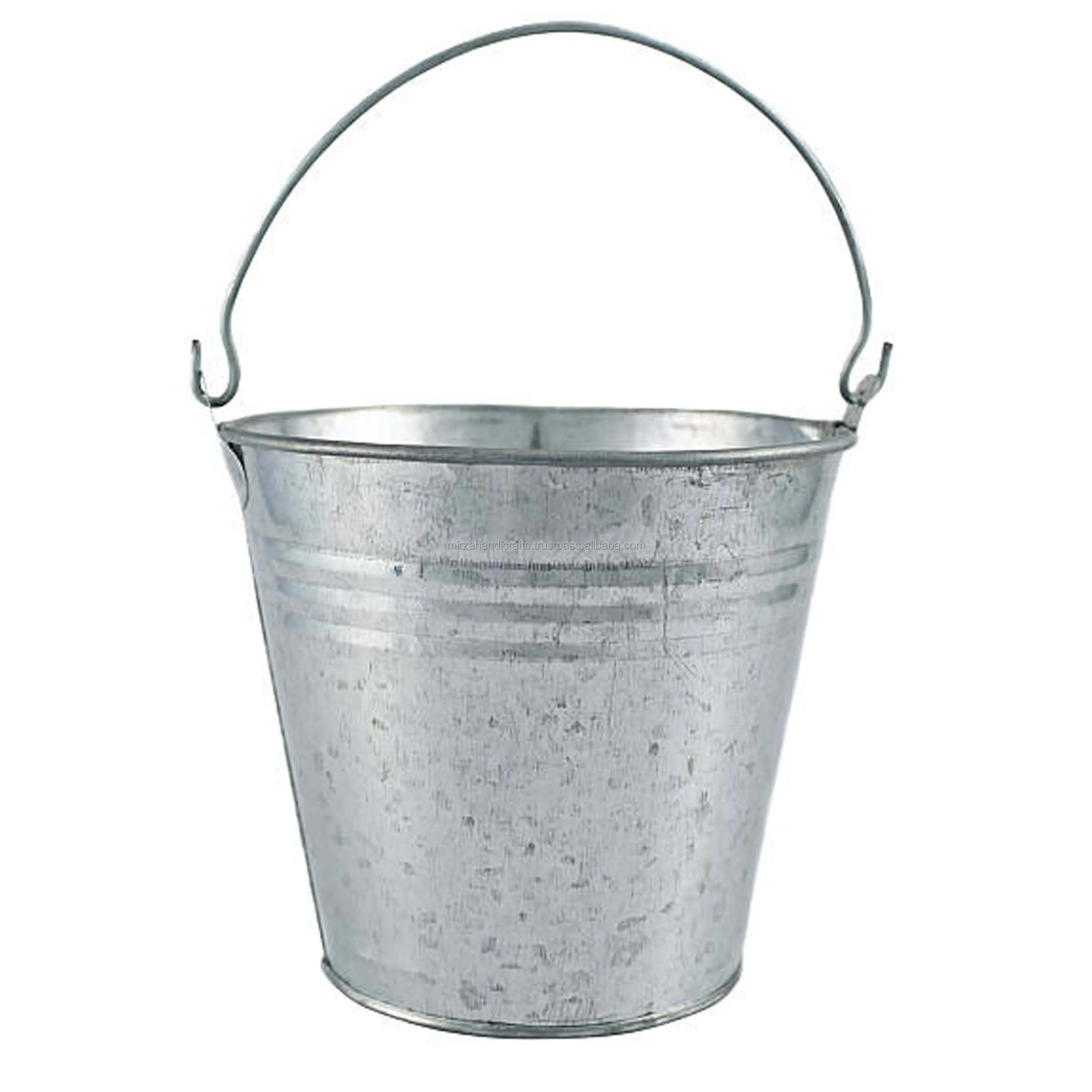 Galvanized Finished Ice Bucket European Style Ice Bucket Ice Cube Barrel Metal Handmade