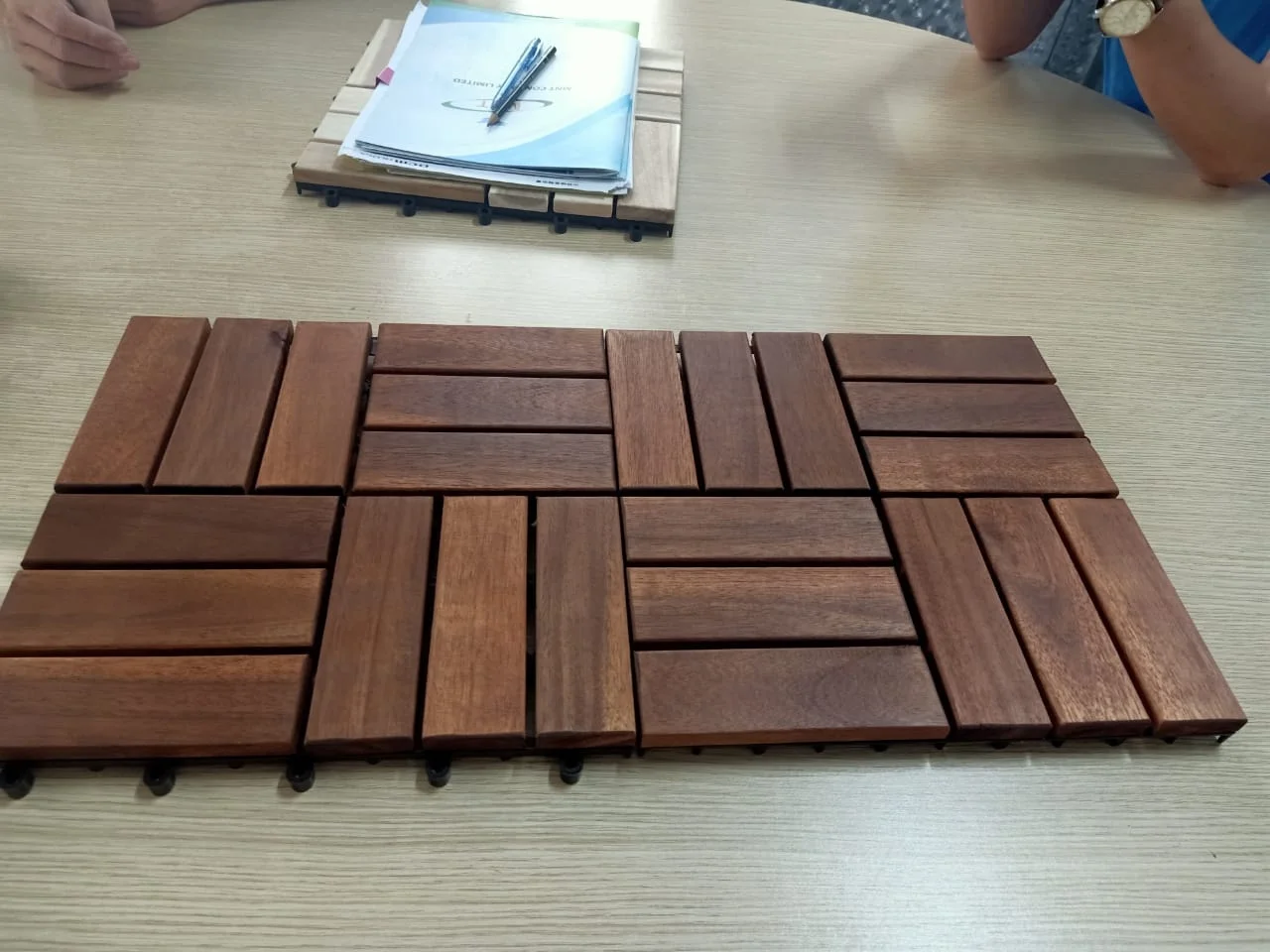 Acacia wooden tiles for indoor/outdoor foor- wood floor tile- suitable for living room, garden, balcony etc