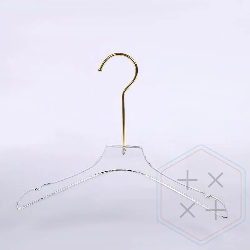 Custom Logo luxury Gold Women Acrylic Clothes Hanger