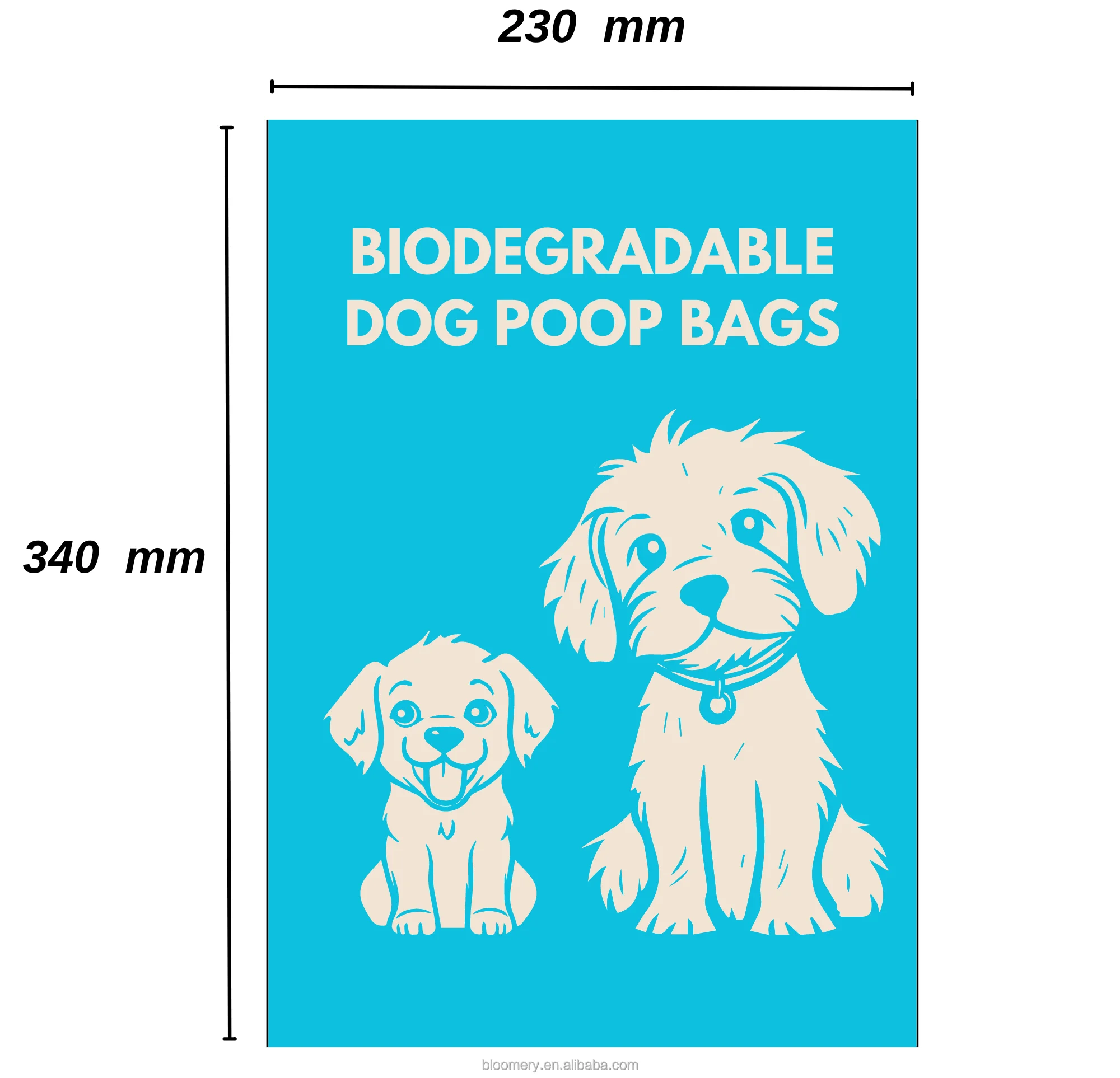 Custom Ultra Thick And Leakproof Scented Dog Poop Bags Biodegradable Cute Dog Poop Bags