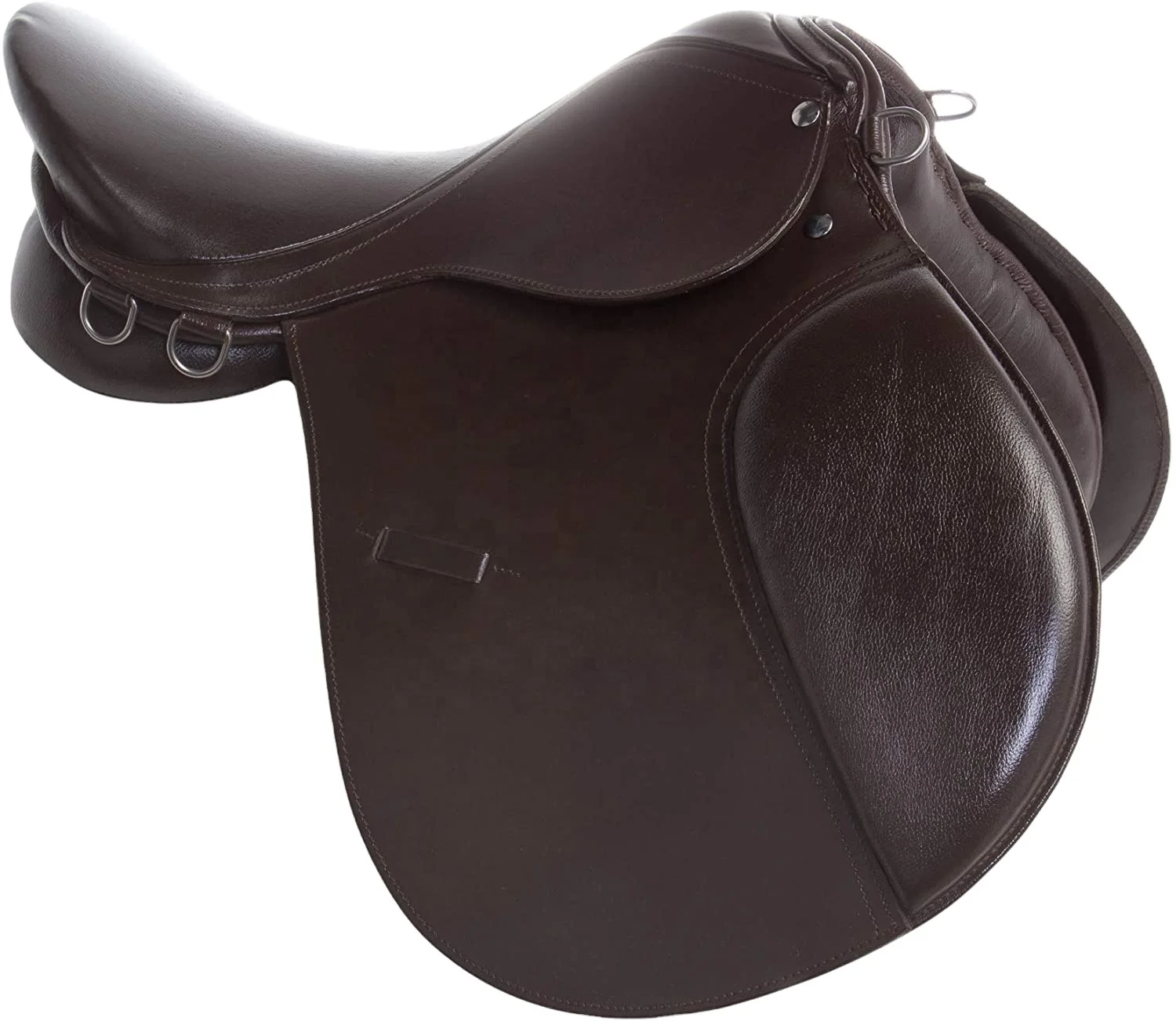 Fit and Fine Premium Brown Leather English Jumping Horse Saddle With Custom Logo All Purpose Horse Riding Saddle