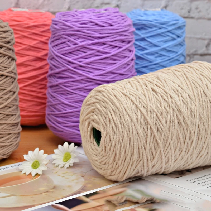 Milk Cotton 400g Wool Acrylic 8-Layer Conical Tufting Gun Carpet 400g Bulk Crochet Yarn 100g DIY Tufting Carpet