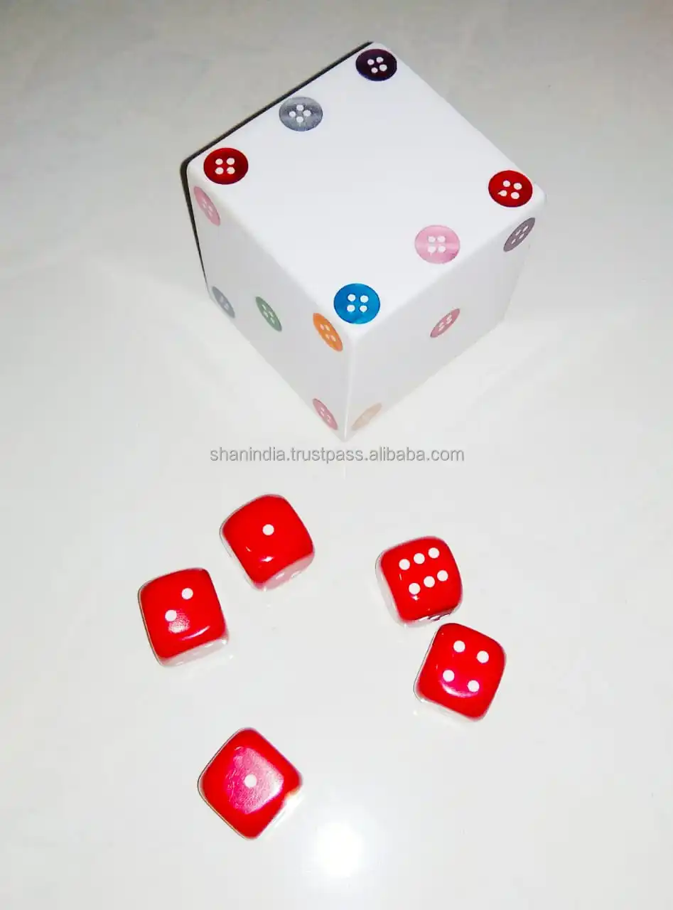 Handmade Resin Dice Game with box for Kids and Adults 6 side dice with Box