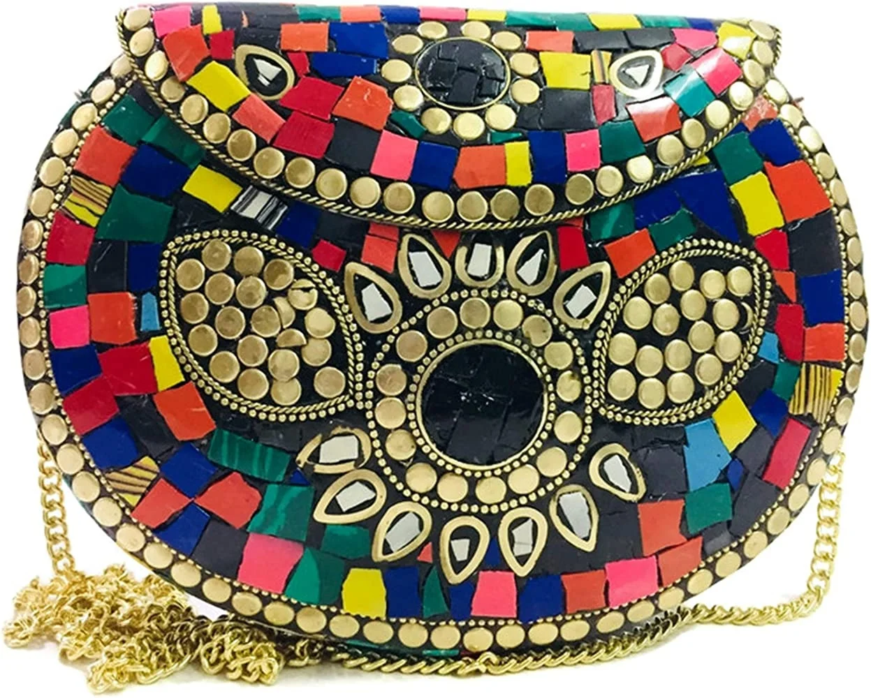 customized handcrafted  highly polished Beautiful  customized  mother of pearl fashion handbag  for  women  from India ,