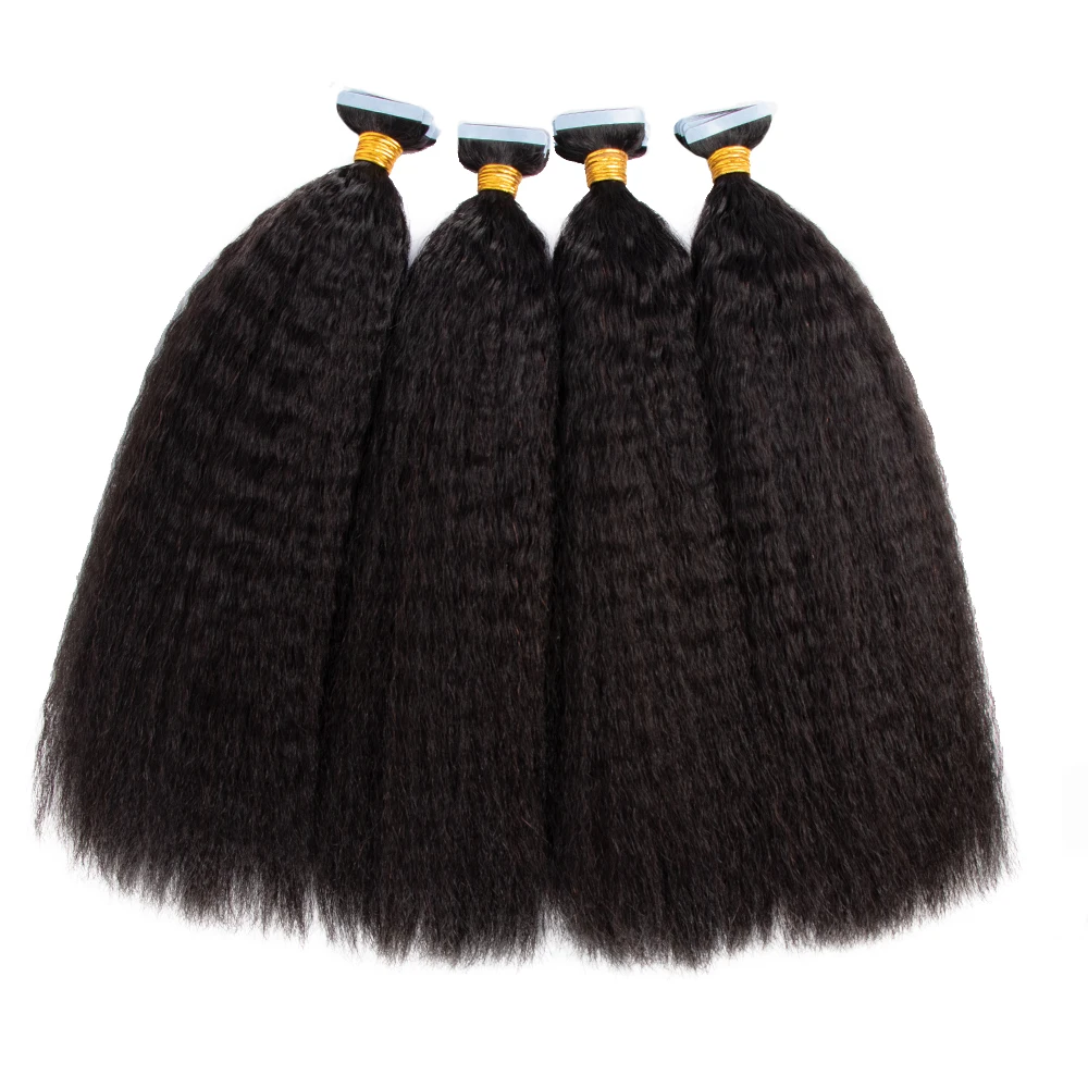 Wholesale Hot sale Quality Real Human Hair Extension Tape In Hair Natural Curly Hair Extension