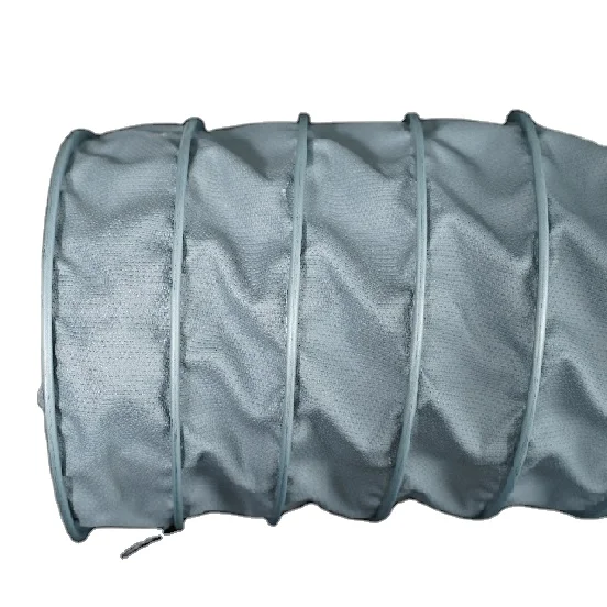 flexible duct connector Double Ply Silicone Coated Fiberglass Fabric Reinforced with Zinc Coated Steel Wire silicone duct