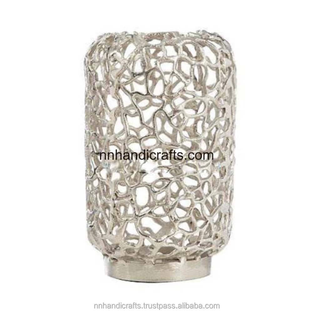 Прямой Производитель алюминий никелированный литый металл перфорированная высокий большой маленький средний другие вазы