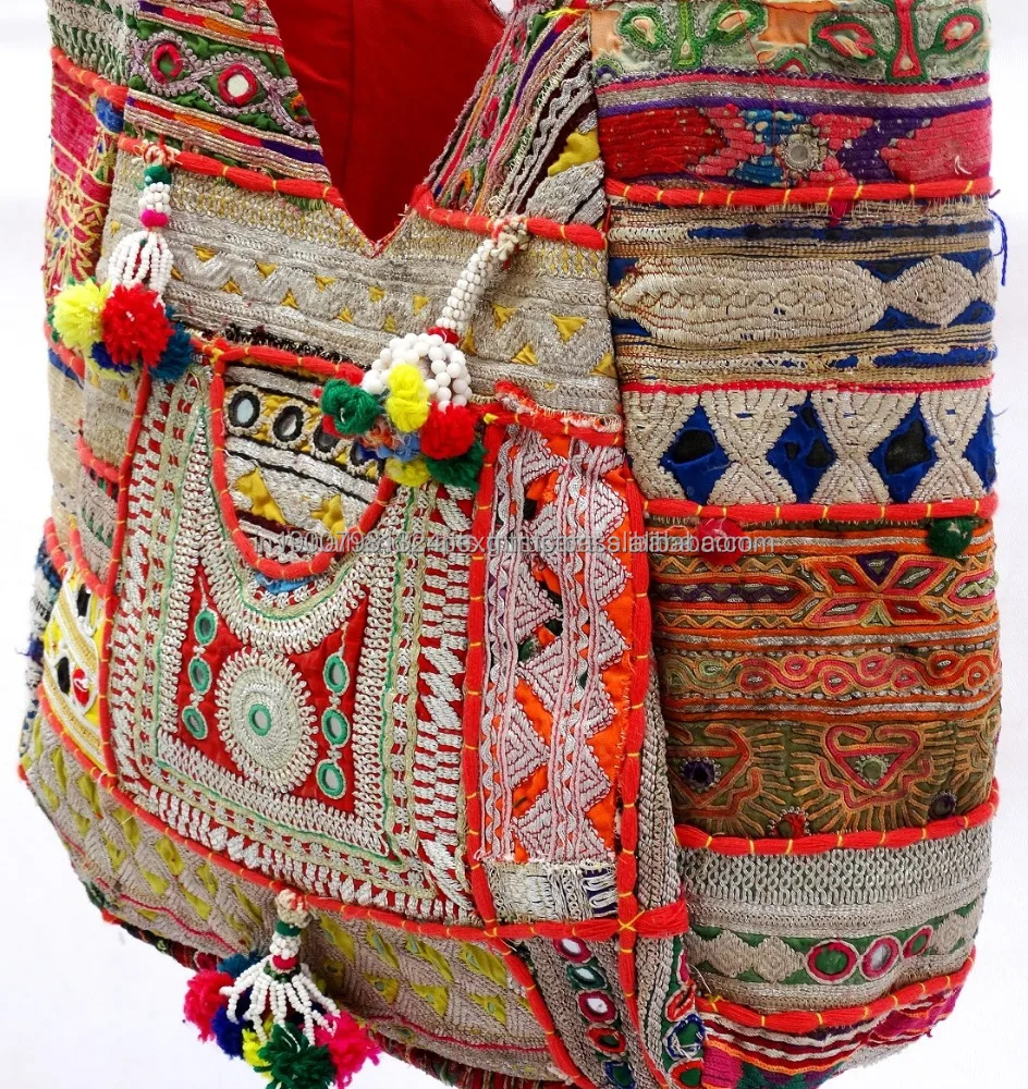 Vintage Banjara Embroidery Ethnic Patchwork Handmade  Bags Vintage Tote Bags