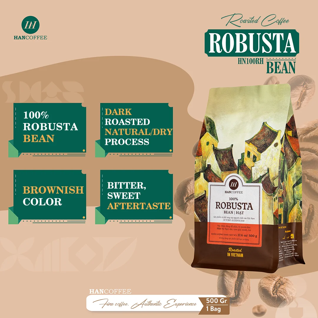 Exclusive 100% Robusta Coffee Ground from Vietnam High Quality Roasted Bean Coffee with Private Label for Filter Cup