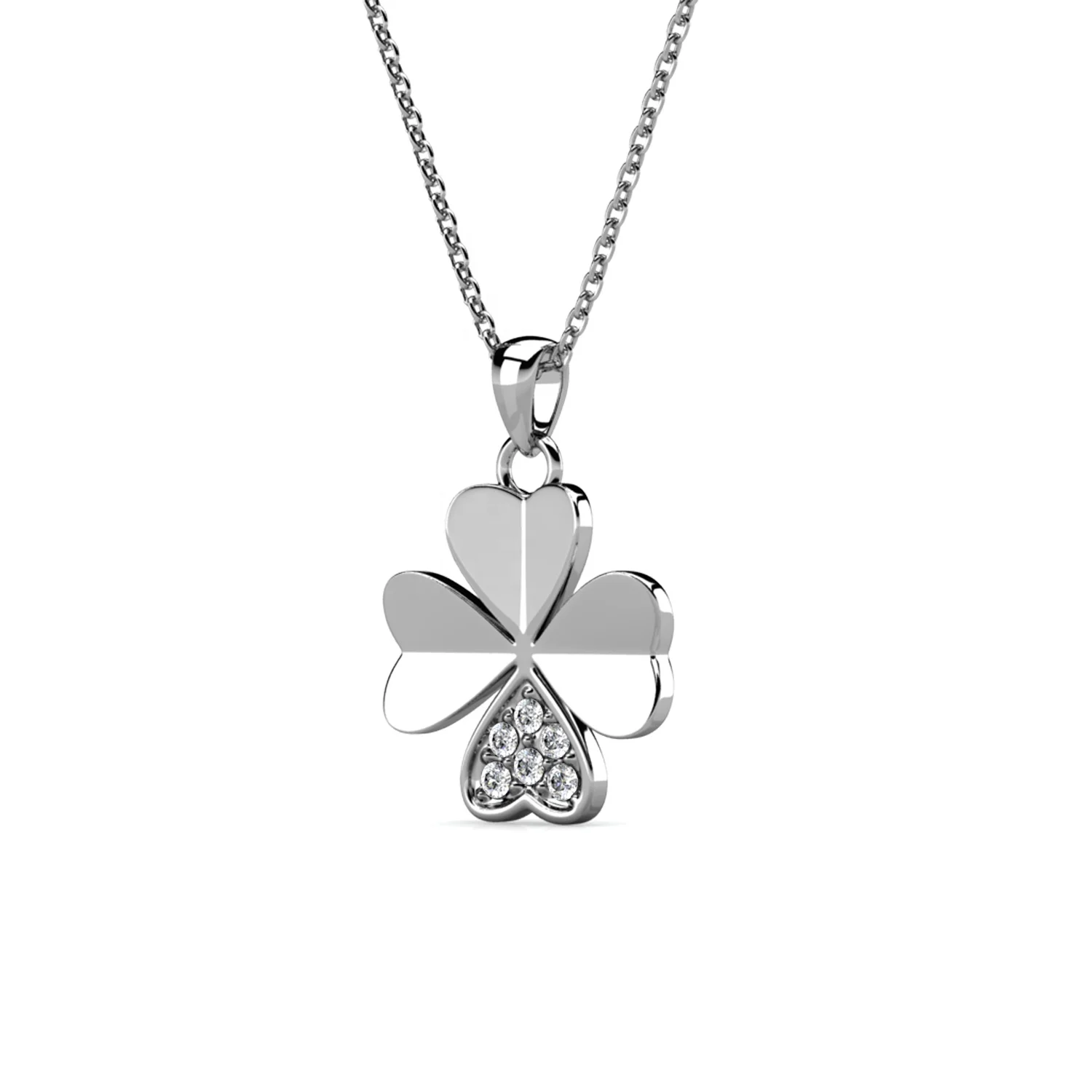 Premium Austrian Crystal Women Accessories Jewelry Lucky For Leaf Clover Petal Pendant FREE Necklace Chain Destiny Jewellery