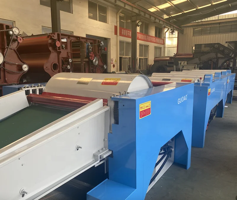 RD Waste clothing yarn and various fabric recycling equipment New combined textile waste recycling line