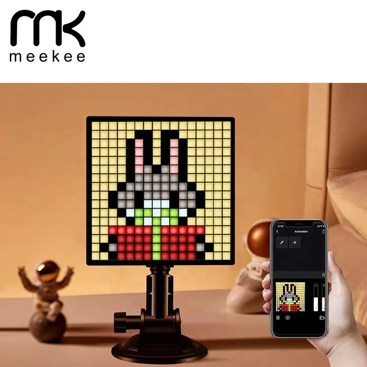 Ice cream shop restaurant pixel style led sign