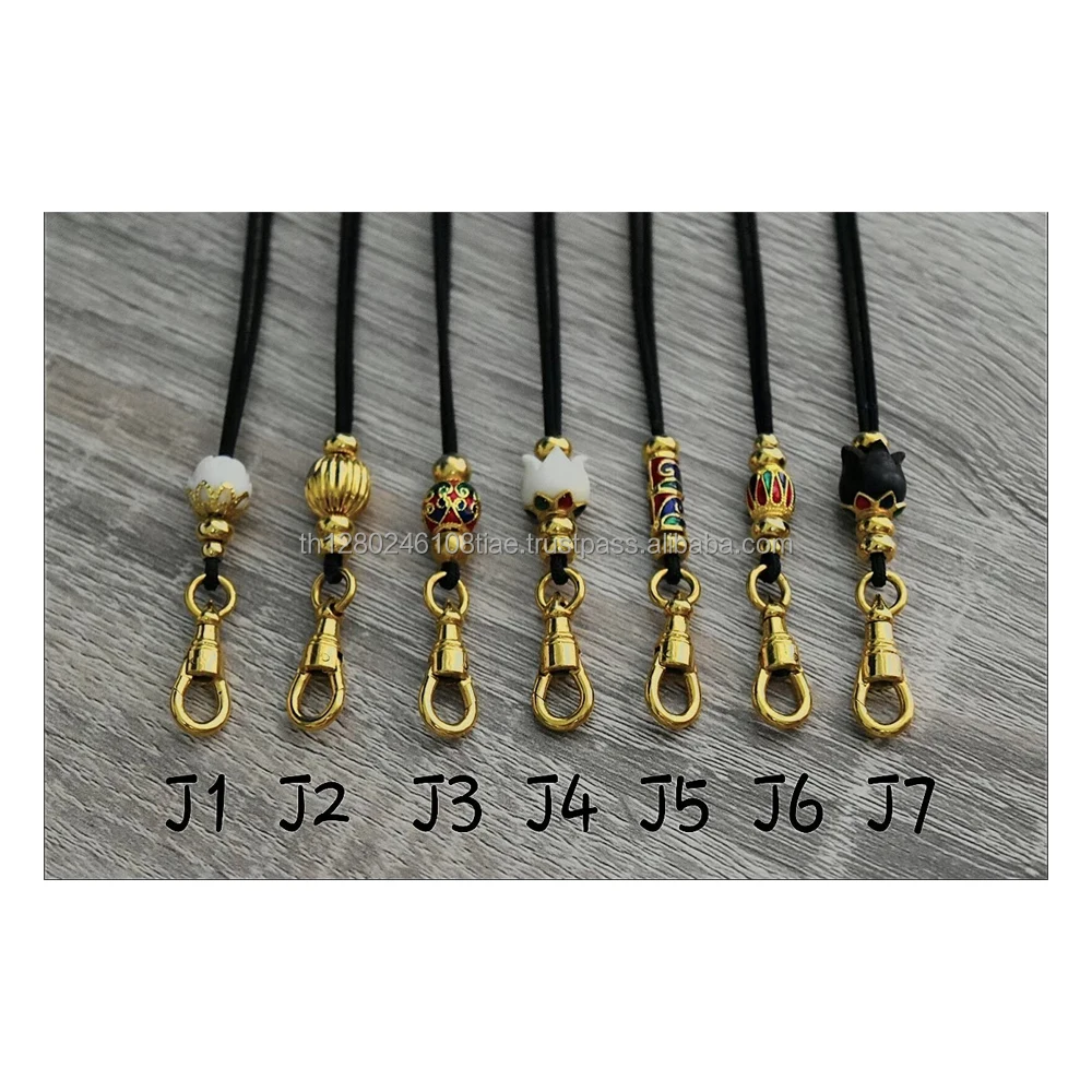 Nylon bead necklace, handmade for hanging charms good hooks 360 degree rotation