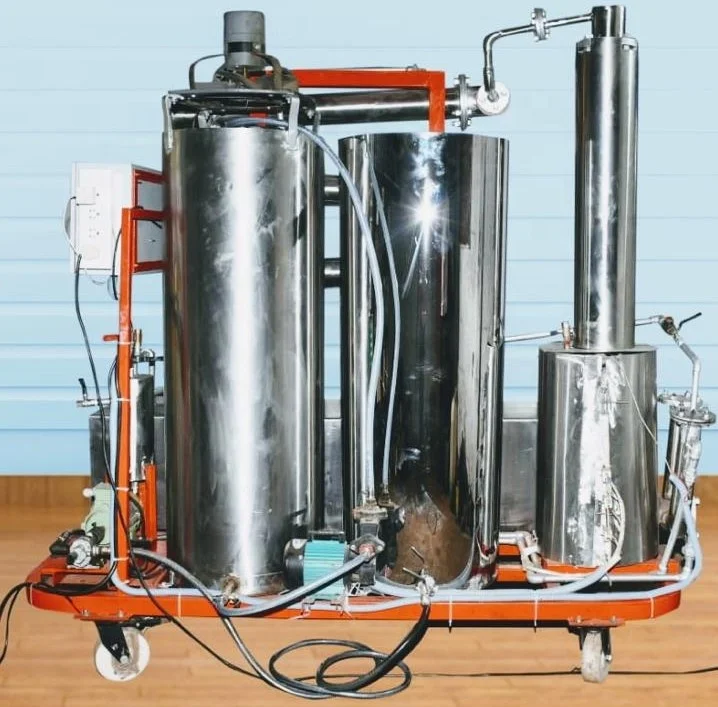Diesel Engine 20 litres per day bio diesel making machine oil distillation plant mobile model making machine fully automatic