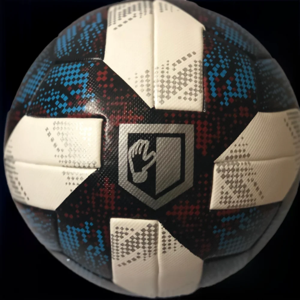 Professional Thermal Bonded Soccer Ball PU and Nylon Material Custom Logo with Butyl Bladder