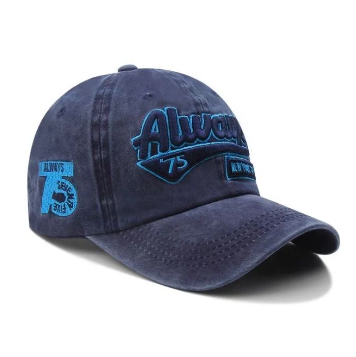 Винтажная джинсовая кепка для мужчин модная уличная бейсбольная в стиле хип-хоп с водяной промывкой Корейском кэжуал отдыха на открытом воздухе