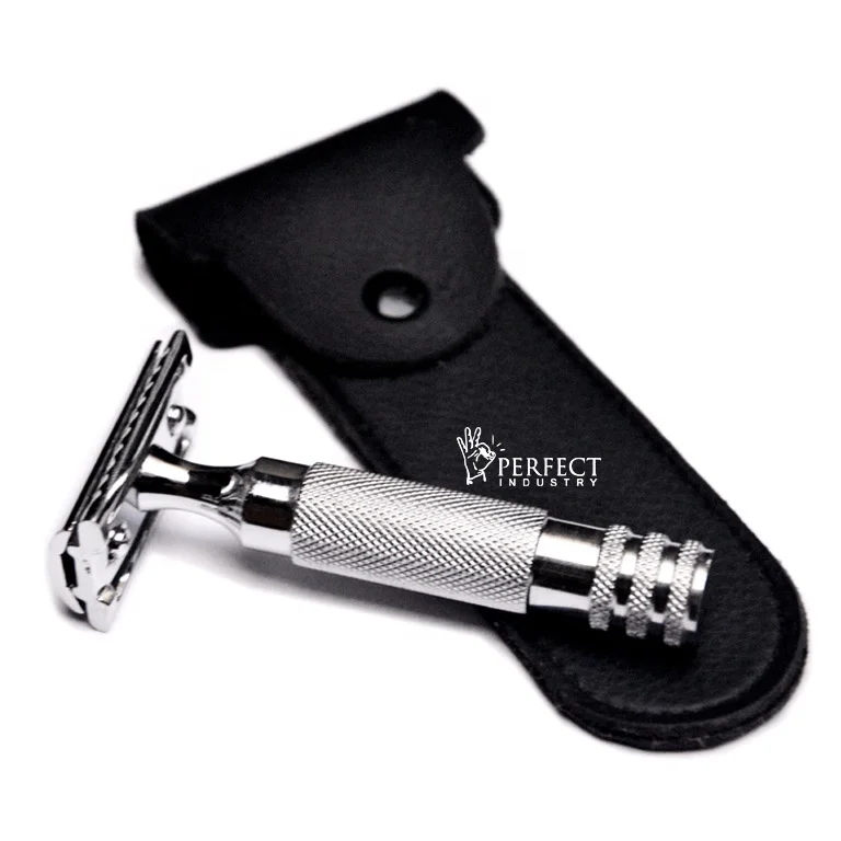 Professional 2023 small handle safety razor shaving tools Matt Black Shaving Razor / Short Handle Fatty Full black safety razors