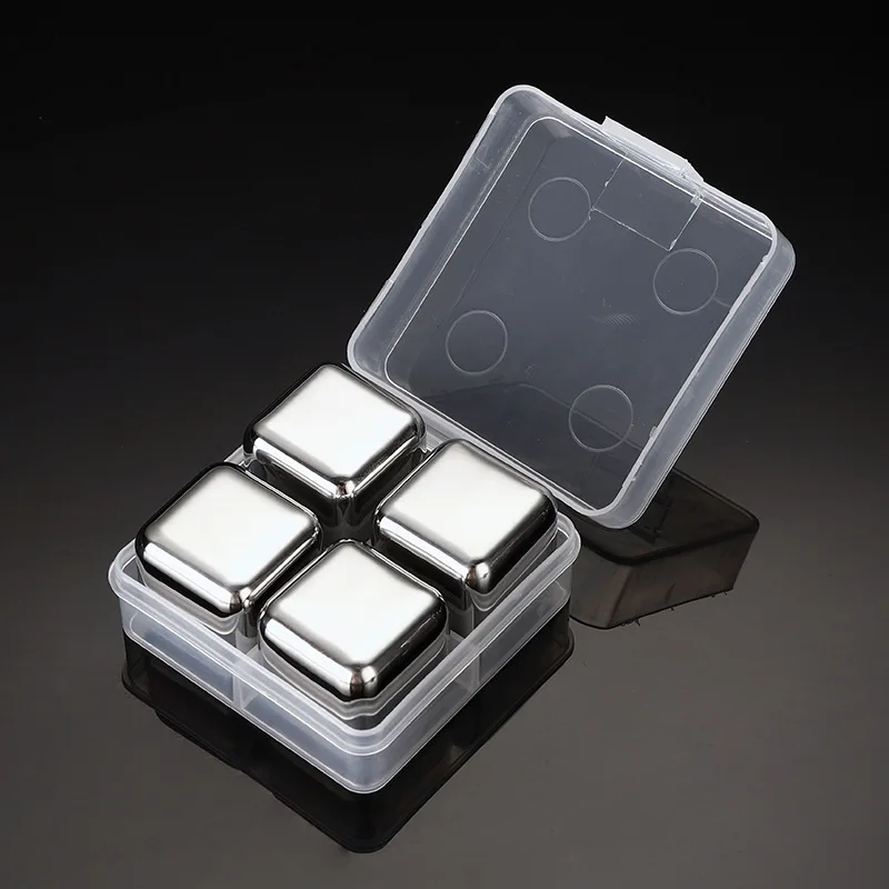 Bar accessories cooling stones stainless steel 304 whiskey ice cube ice stone for cola wine drinks