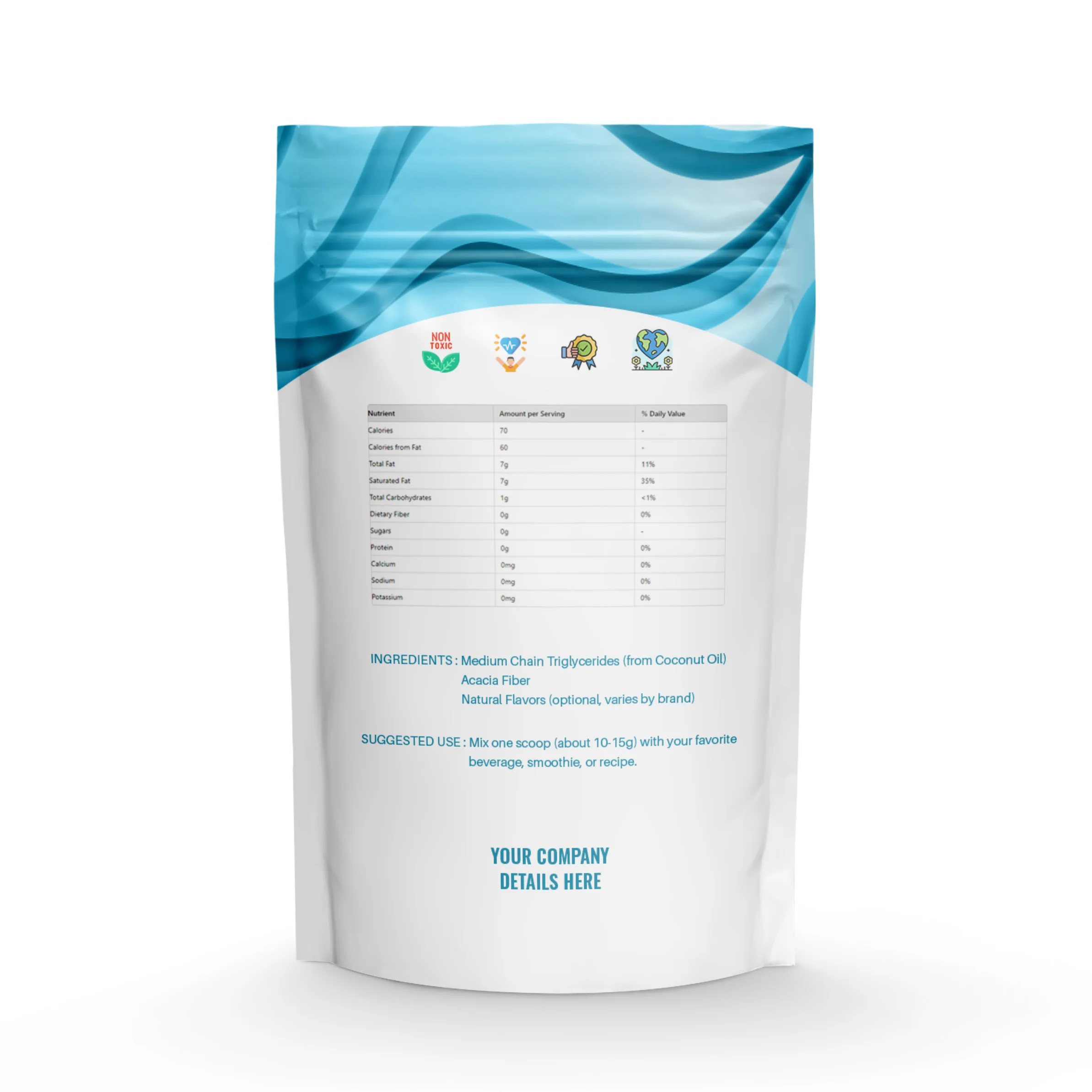 Top Quality seller and manufactures vegan MCT powder Bulk Pure 70% organic Coconut MCT Oil Powder for bulk buyers