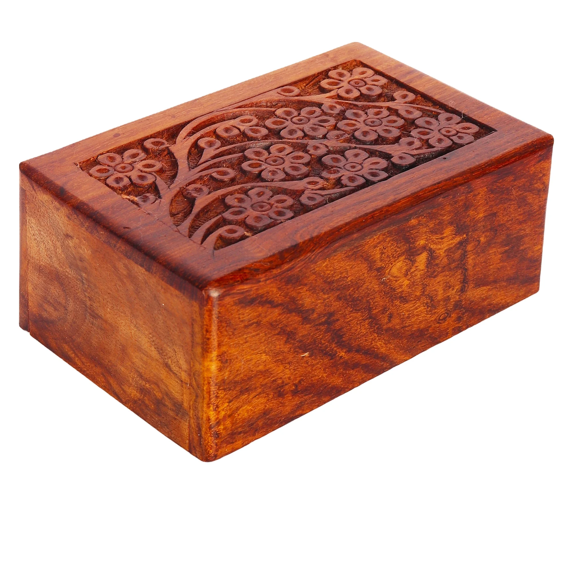 Tree of Life Hand Engraved Rosewood Cremation Urns For Human and Pets Ashes | Small Size