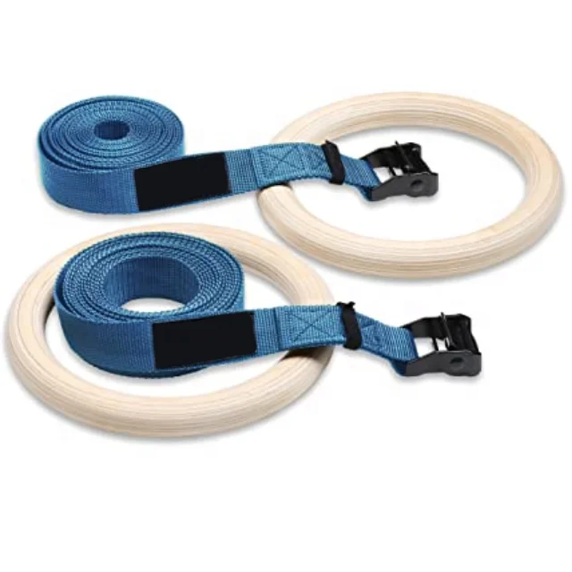 Деревянные гимнастические кольца для спортзала