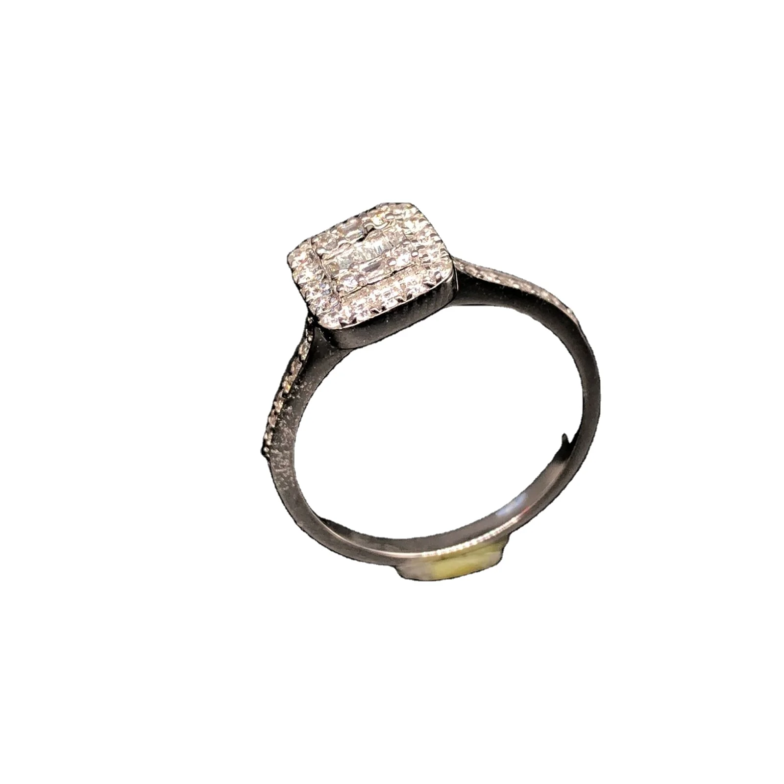 Wholesale price Luxury High Jewelry natural round  Diamond Rectangular Engagement Ring for Women