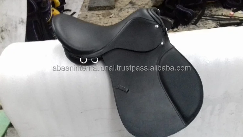 Best Quality Horse Genuine Jumping Saddle with Genuine Leather with one pair iron Stirrup Best Quality Genuine Leather Saddle